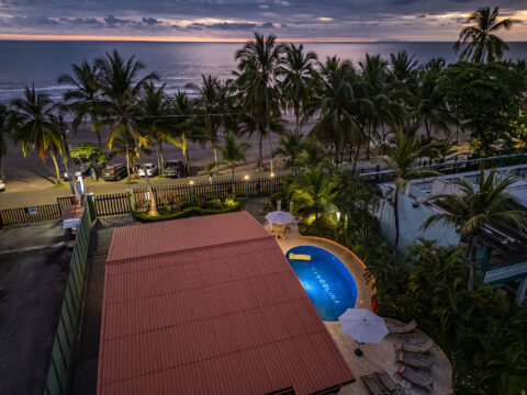 Casa Mandolina on the beach at sunset